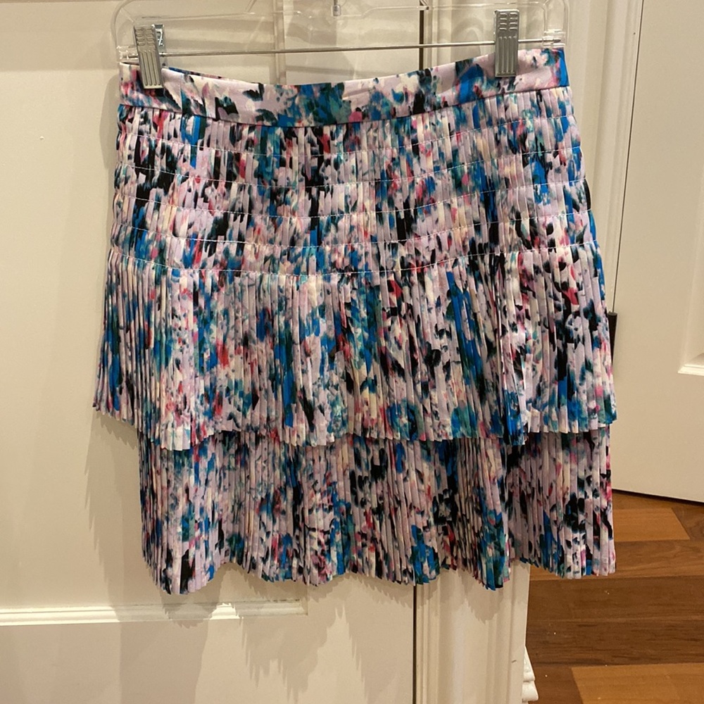 Jcrew floral pleated skirt